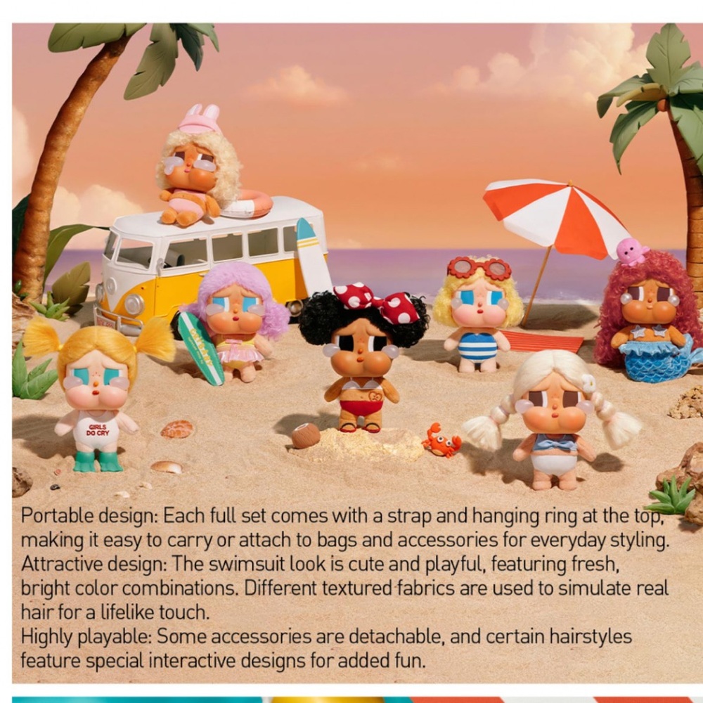 Pop mart Crybaby vacation mode On full sail
only